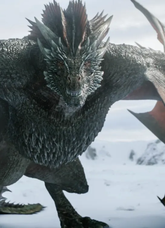 Drogon en un fotograma de la serie